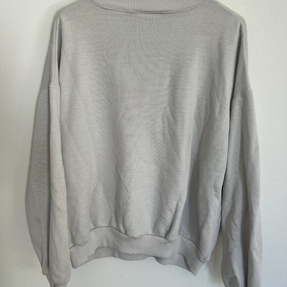 Vintage 90s Crewneck Sweatshirt White & Gray Size Men's Large - Picture 3 of 4